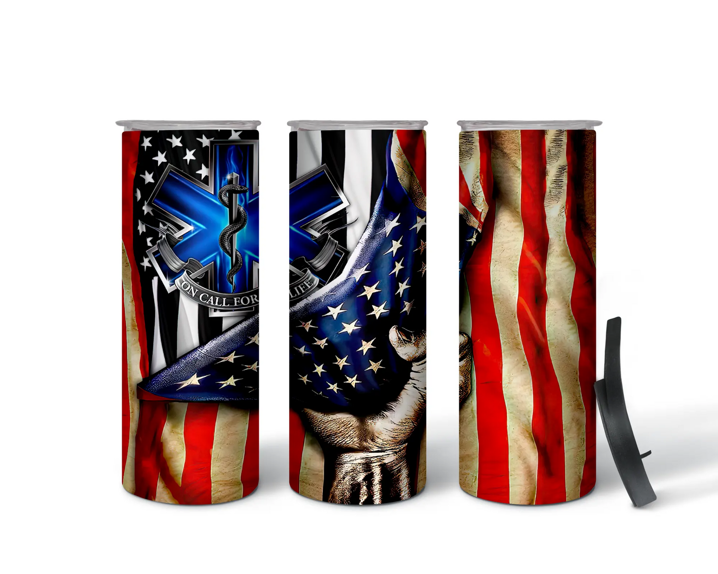 EMS Star of Life American Flag Sublimation Tumbler