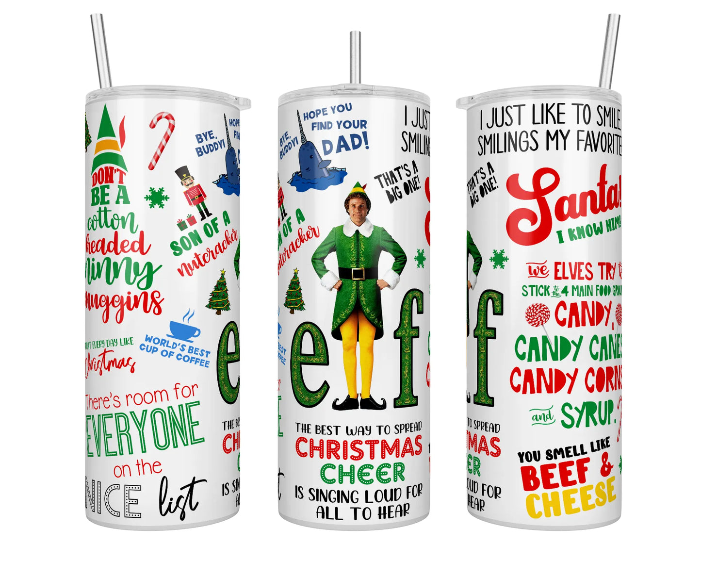 Giannabelladesigns - Working on a Buddy the Elf Tumbler!! This isn't  finished yet!!
