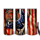 Firefighter Maltese Cross American Flag Sublimation Tumbler