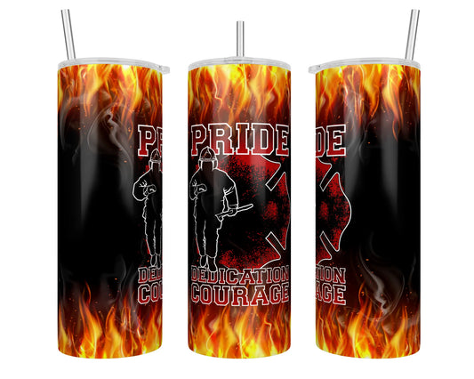 Firefighter Pride Dedication Sublimation Tumbler