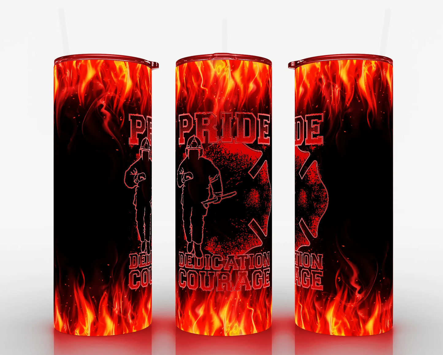 Firefighter Pride Dedication Sublimation Tumbler