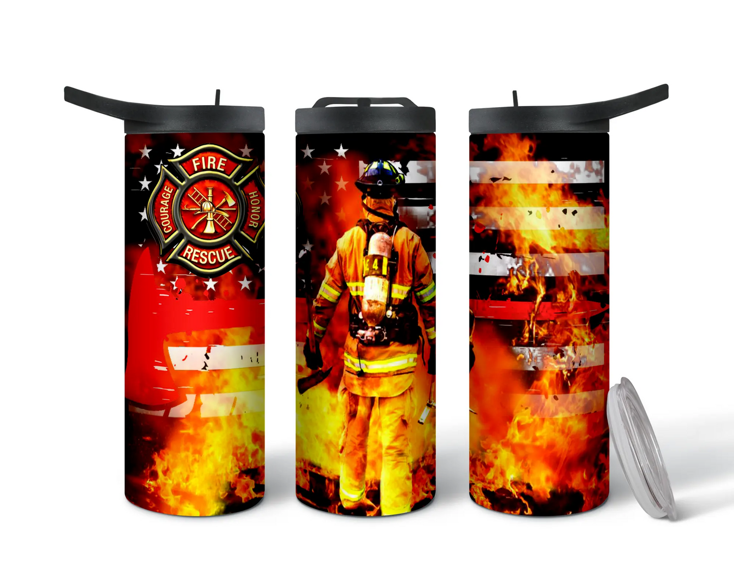 Firefighter Maltese Cross Sublimation Tumbler