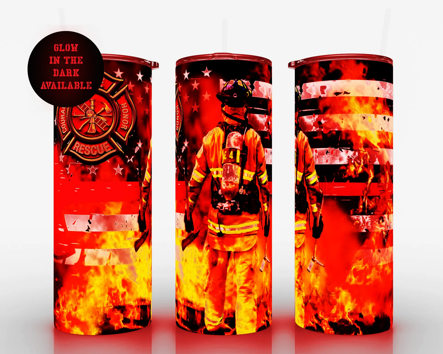 Firefighter Maltese Cross Sublimation Tumbler