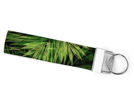 Green Palm Leaf Wristlet
