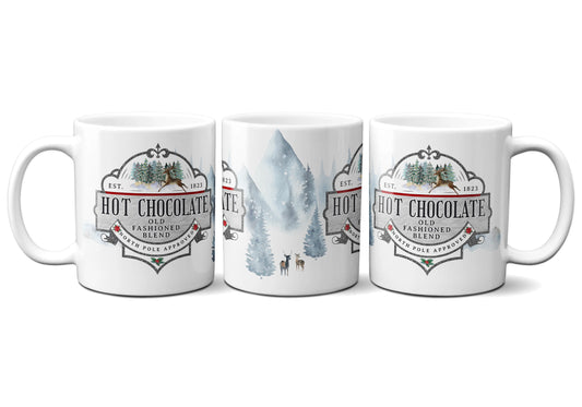 11 oz Hot Chocolate Winter Scene Coffee Mug Wrap