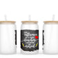 16 oz Sublimation Frosted Glass Can Influence of a Teacher