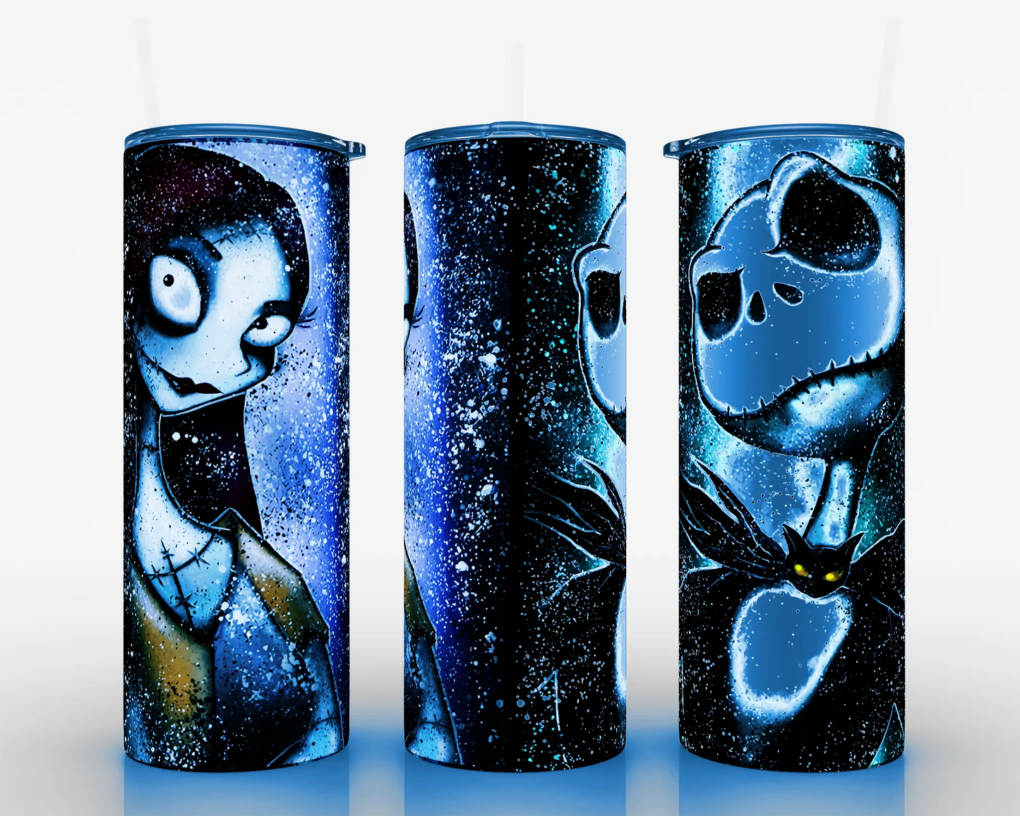 20 oz Skinny Jack & Sally Portrait Sublimation Tumbler