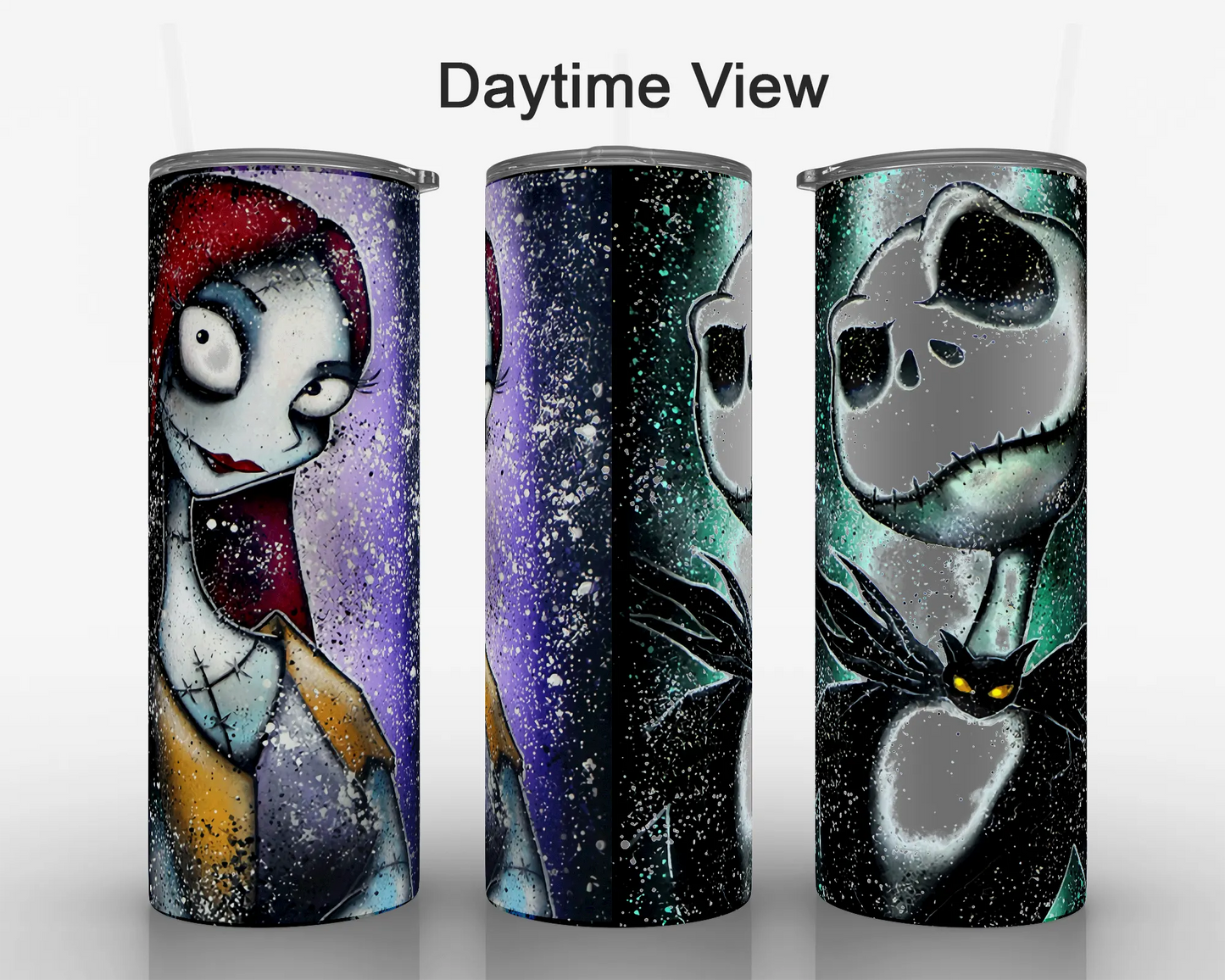 20 oz Skinny Jack & Sally Portrait Sublimation Tumbler