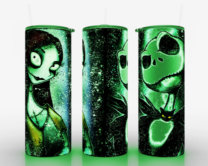 20 oz Skinny Jack & Sally Portrait Sublimation Tumbler - Imperfect