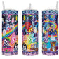 20 oz Holographic Skinny Lisa Frank Sublimation Tumbler