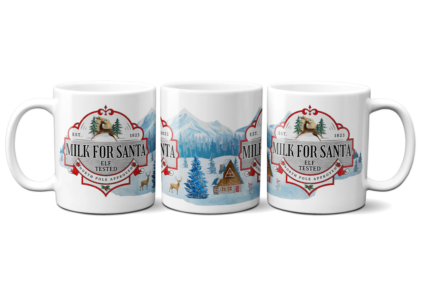 11 oz Milk For Santa Coffee Mug Wrap