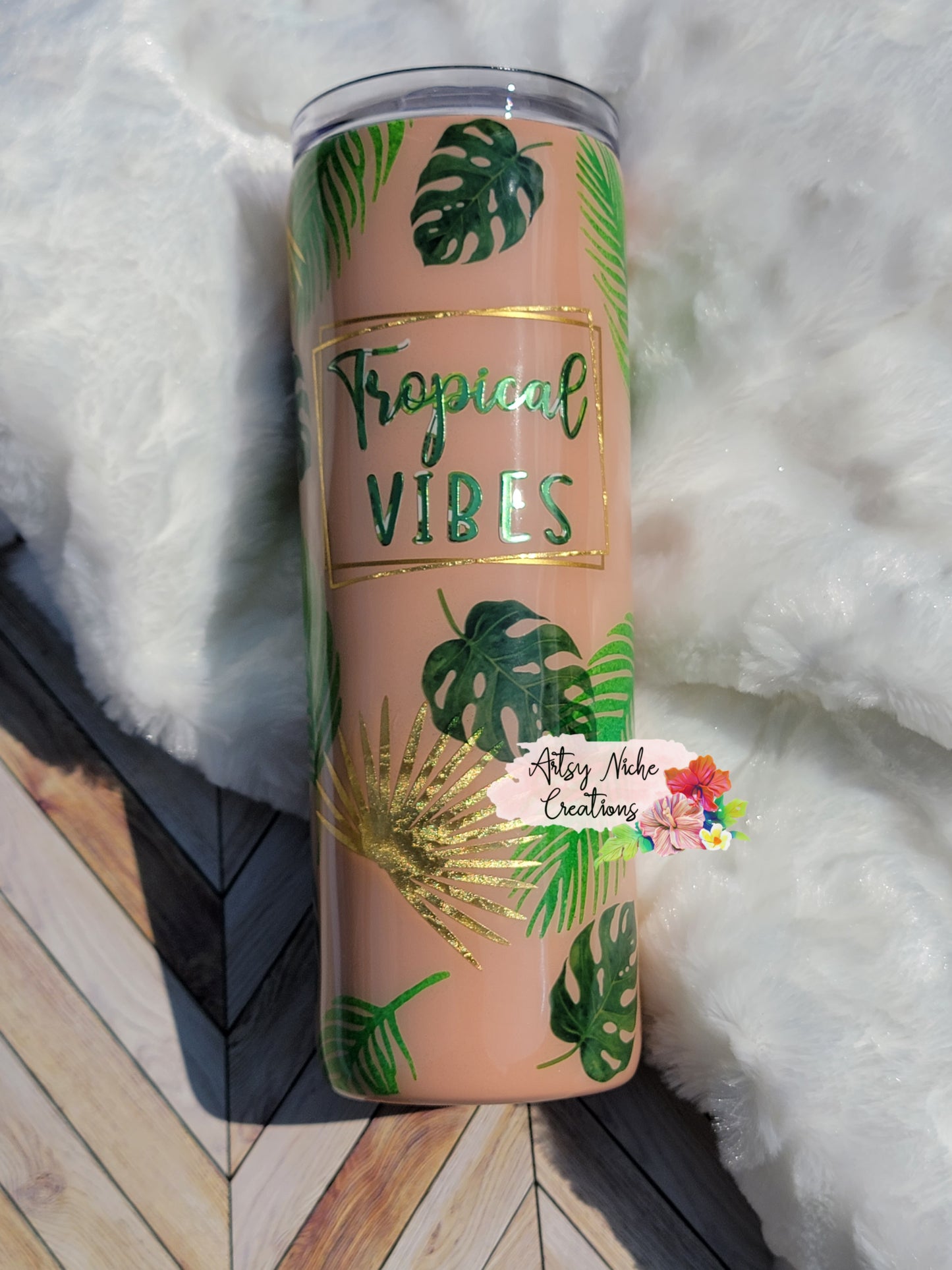 20 oz Tropical Vibes Epoxy Tumbler