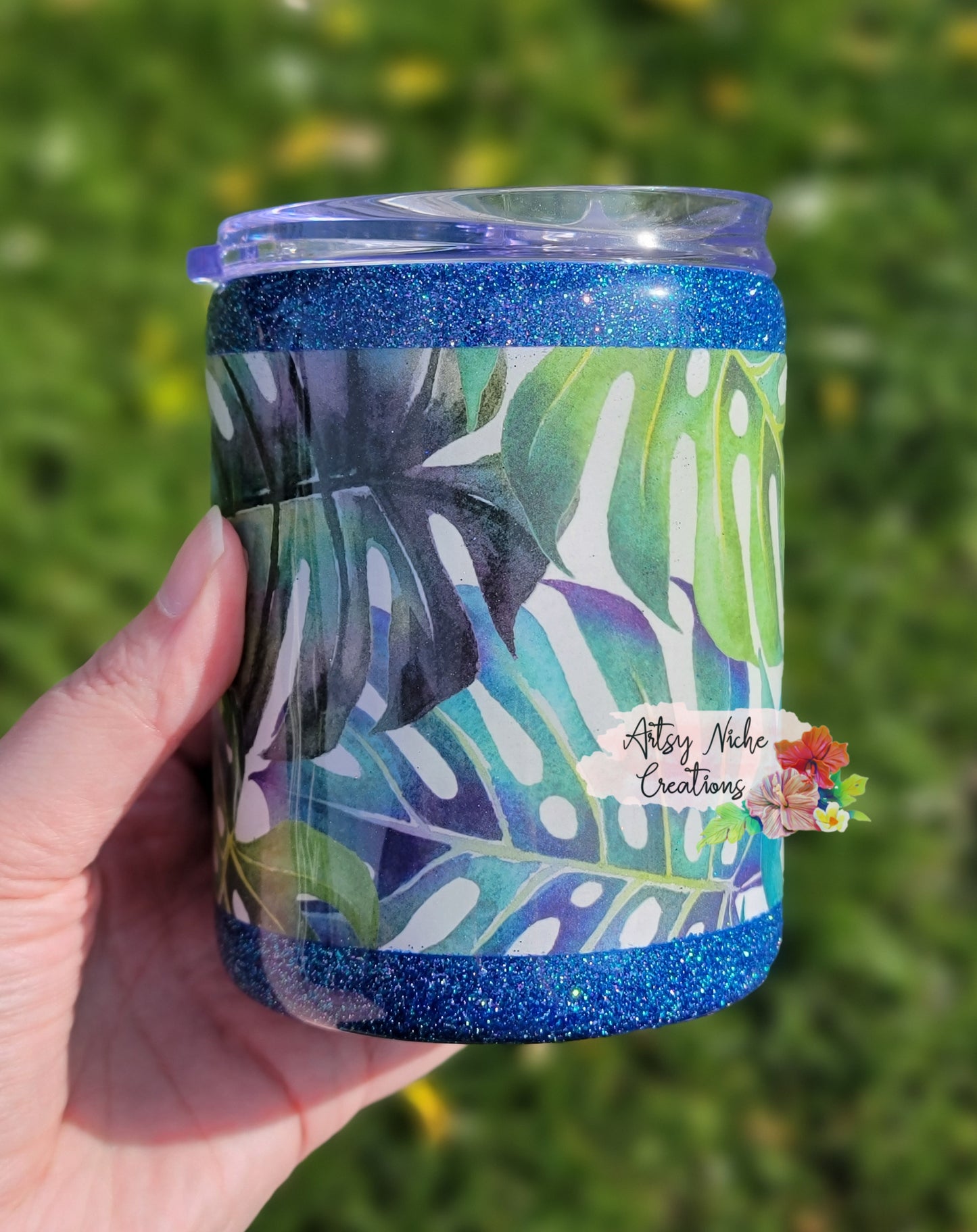 17 oz Monstera Leaf Epoxy Tumbler