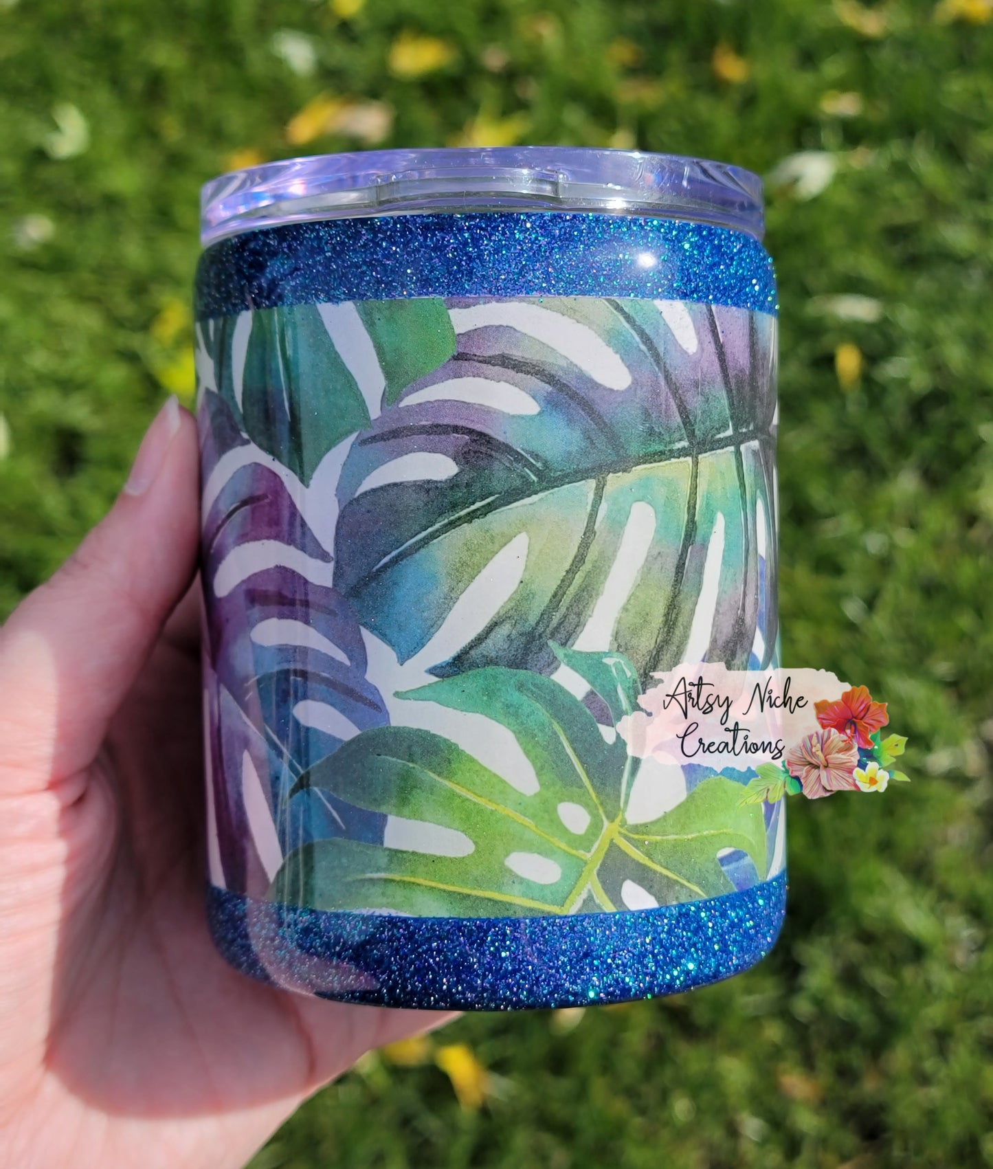 17 oz Monstera Leaf Epoxy Tumbler