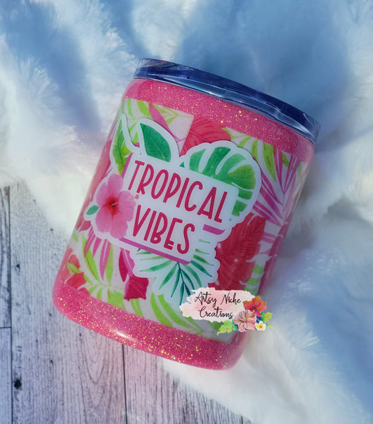 17 oz Summer Tropical Vibes Epoxy Tumbler