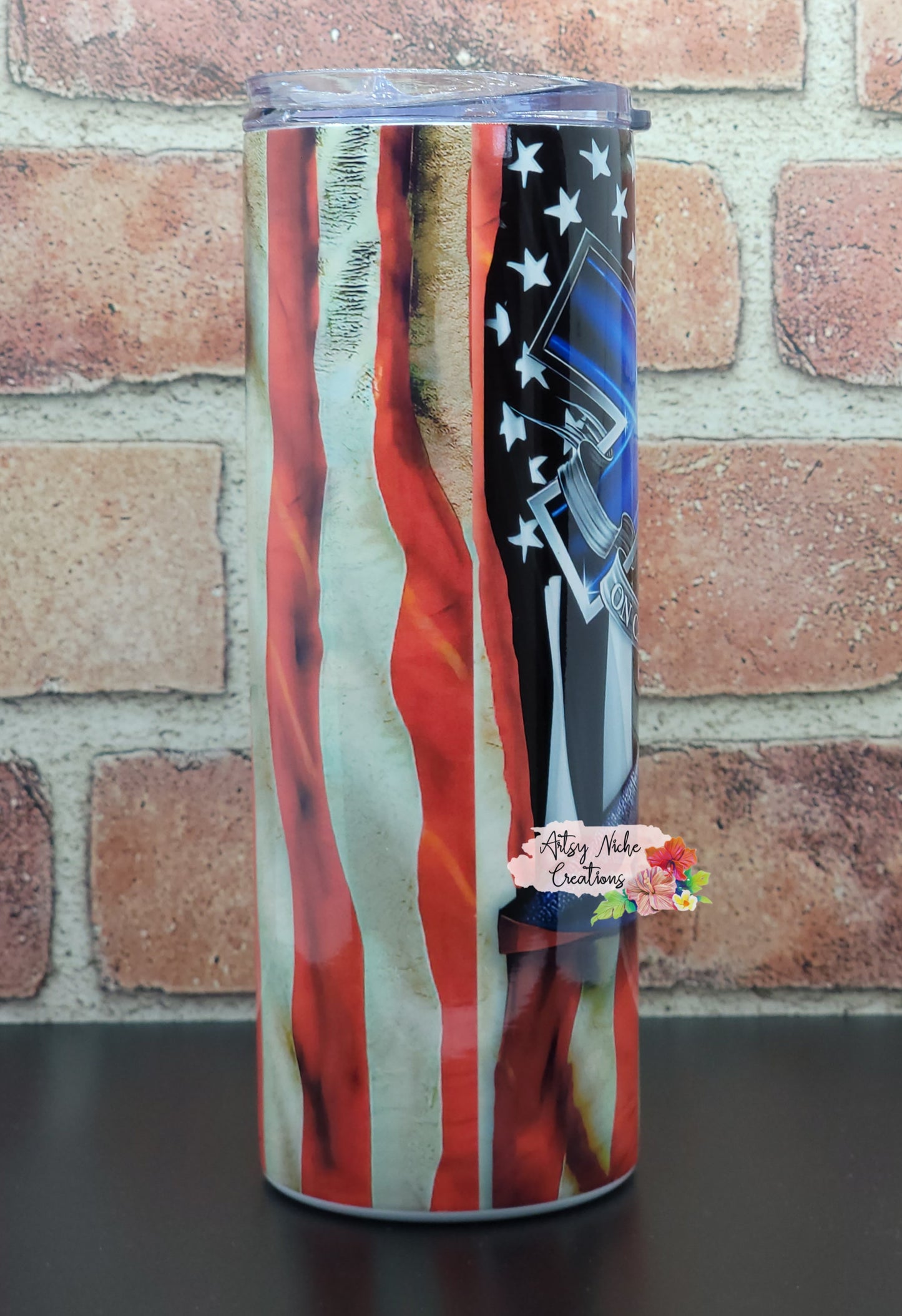 EMS Star of Life American Flag Sublimation Tumbler