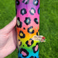 20 oz Double Airbrush Peekaboo Leopard Epoxy Tumbler