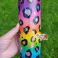 20 oz Double Airbrush Peekaboo Leopard Epoxy Tumbler
