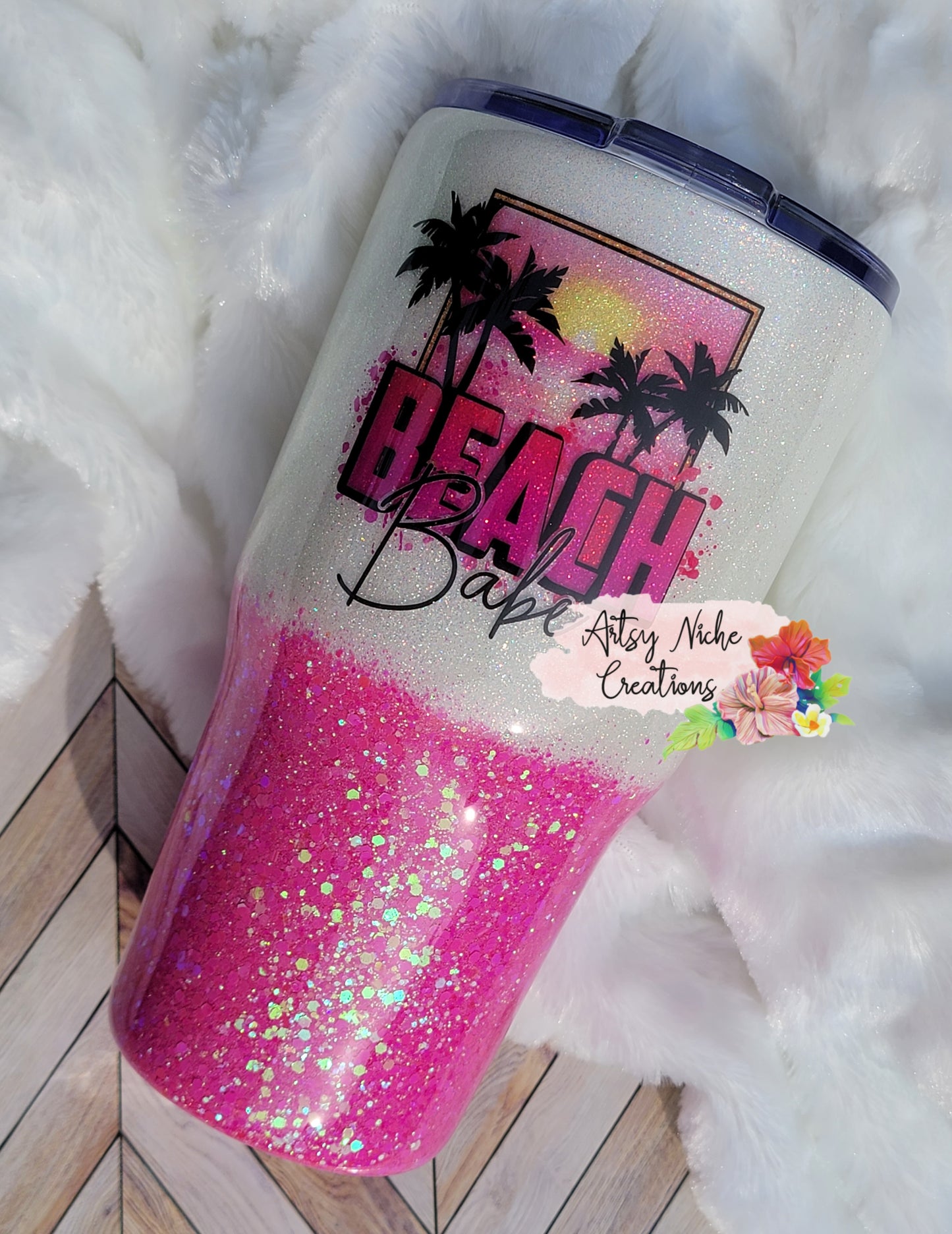 27 oz Beach Babe Epoxy Tumbler