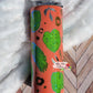 20 oz Skinny Coral Peekaboo Tropical Epoxy Tumbler