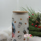 16 oz Sublimation Frosted Glass Can Fueled By Coffee And Sarcasm