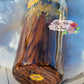 20 oz Tapered Split Woodgrain Sunflower Epoxy Tumbler