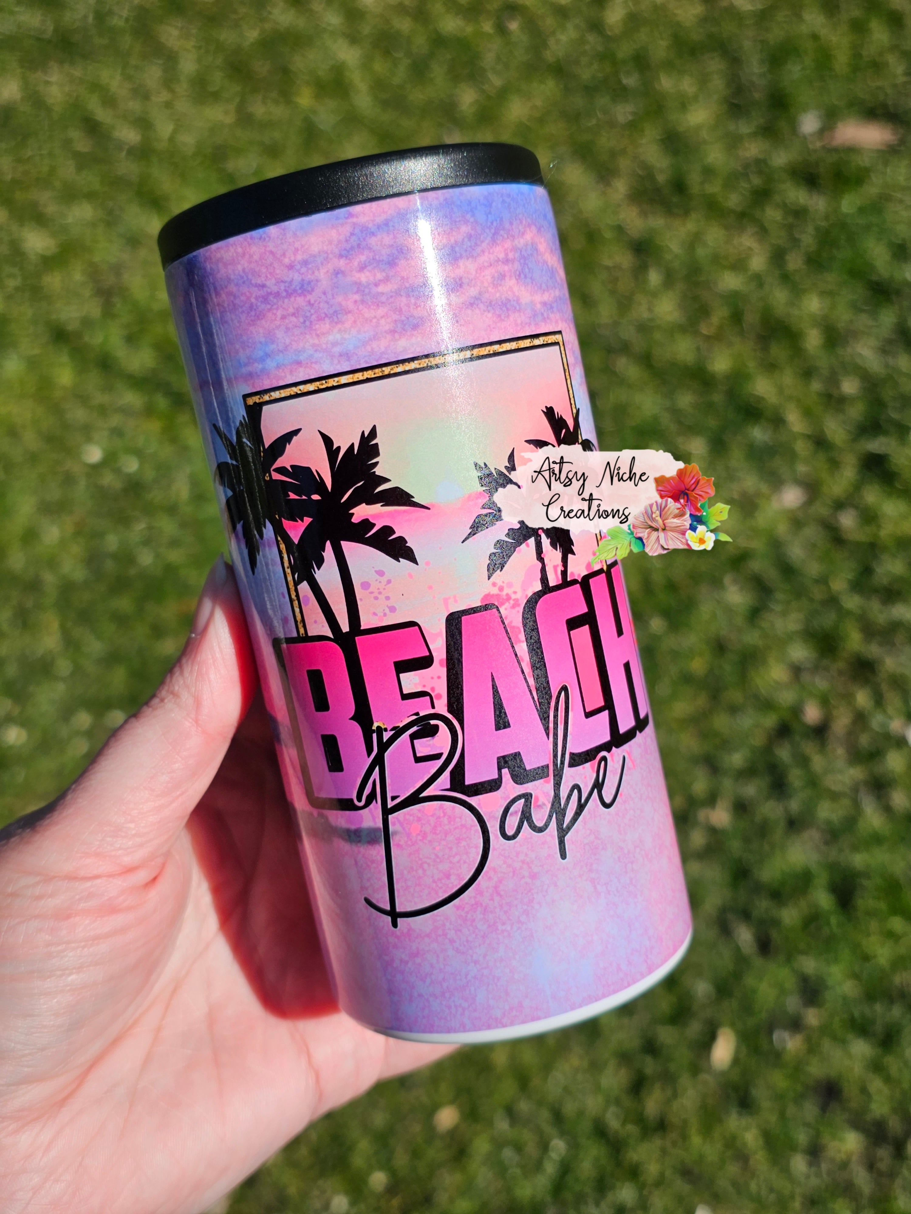 12 oz Slim Beach Babe Duozie – Artsy Niche Creations