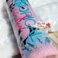 20 oz Hibiscus Tropical State Of Mind Pink Glitter Epoxy Tumbler