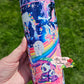 20 oz Holographic Skinny Lisa Frank Sublimation Tumbler