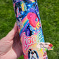 20 oz Holographic Skinny Lisa Frank Sublimation Tumbler