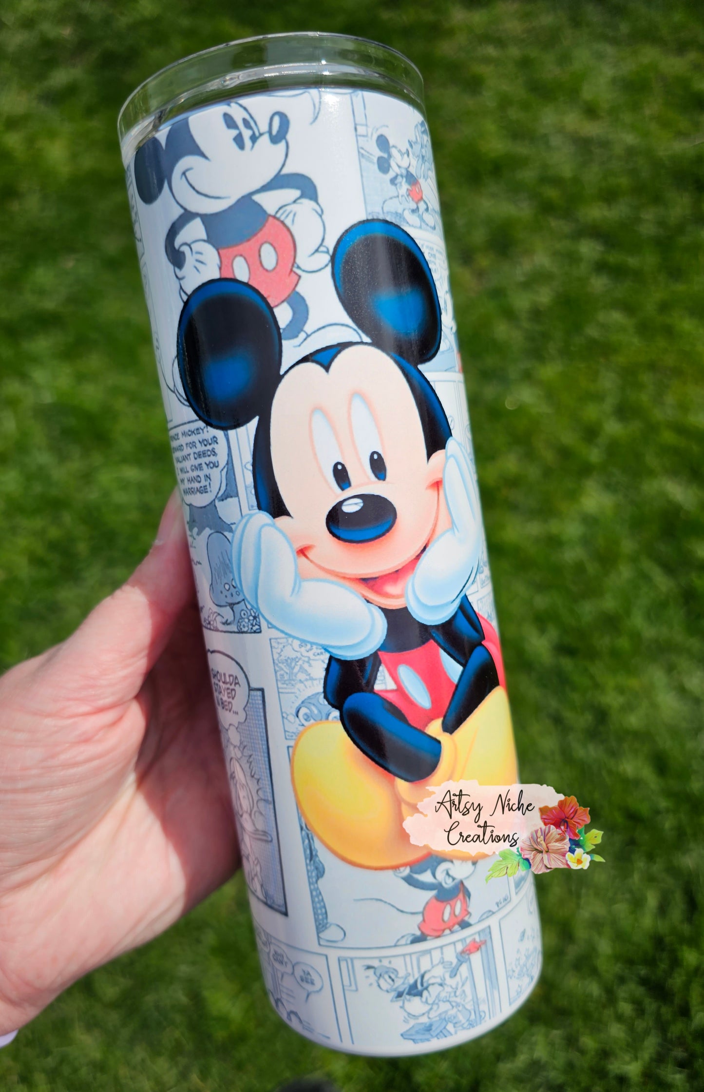 20 oz Mickey Sitting Comics Sublimation Tumbler - Imperfect