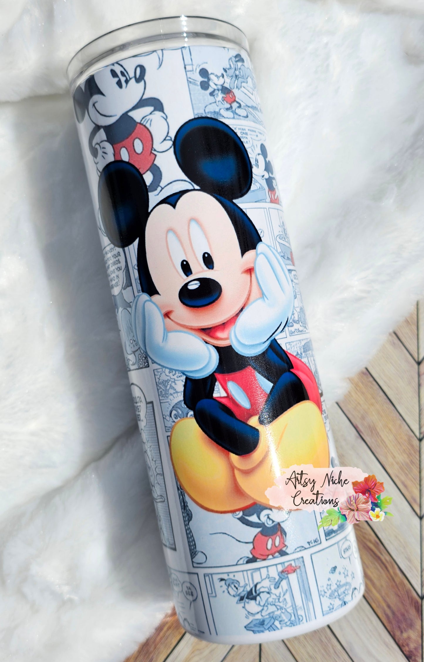 20 oz Mickey Sitting Comics Sublimation Tumbler - Imperfect