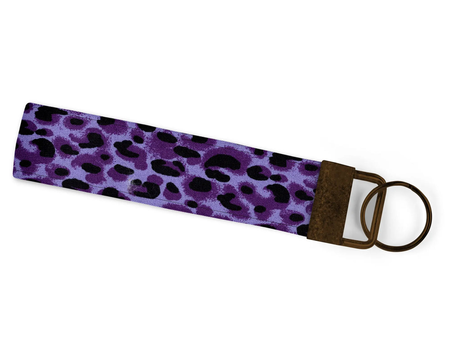 Purple Leopard Wristlet