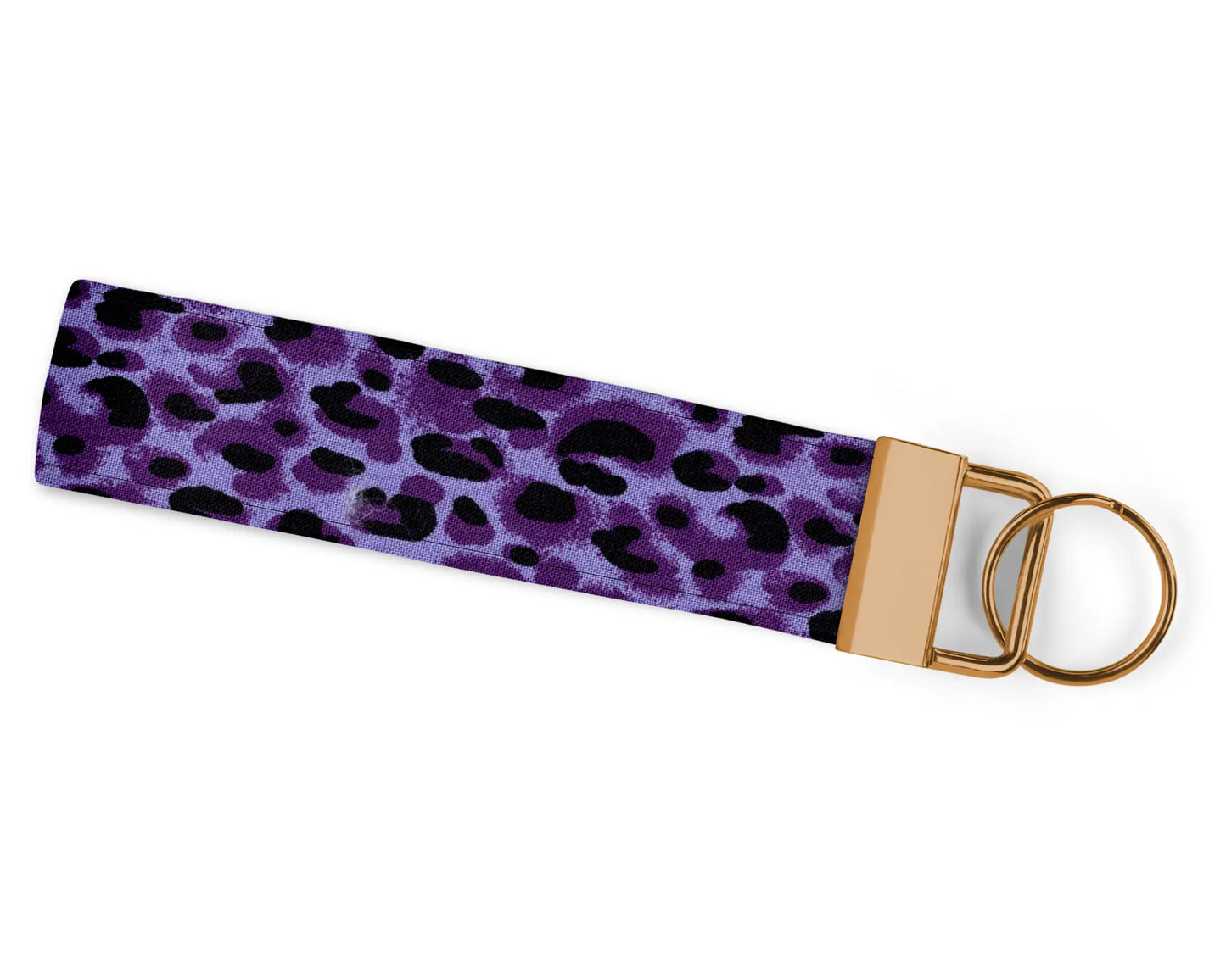 Purple Leopard Wristlet