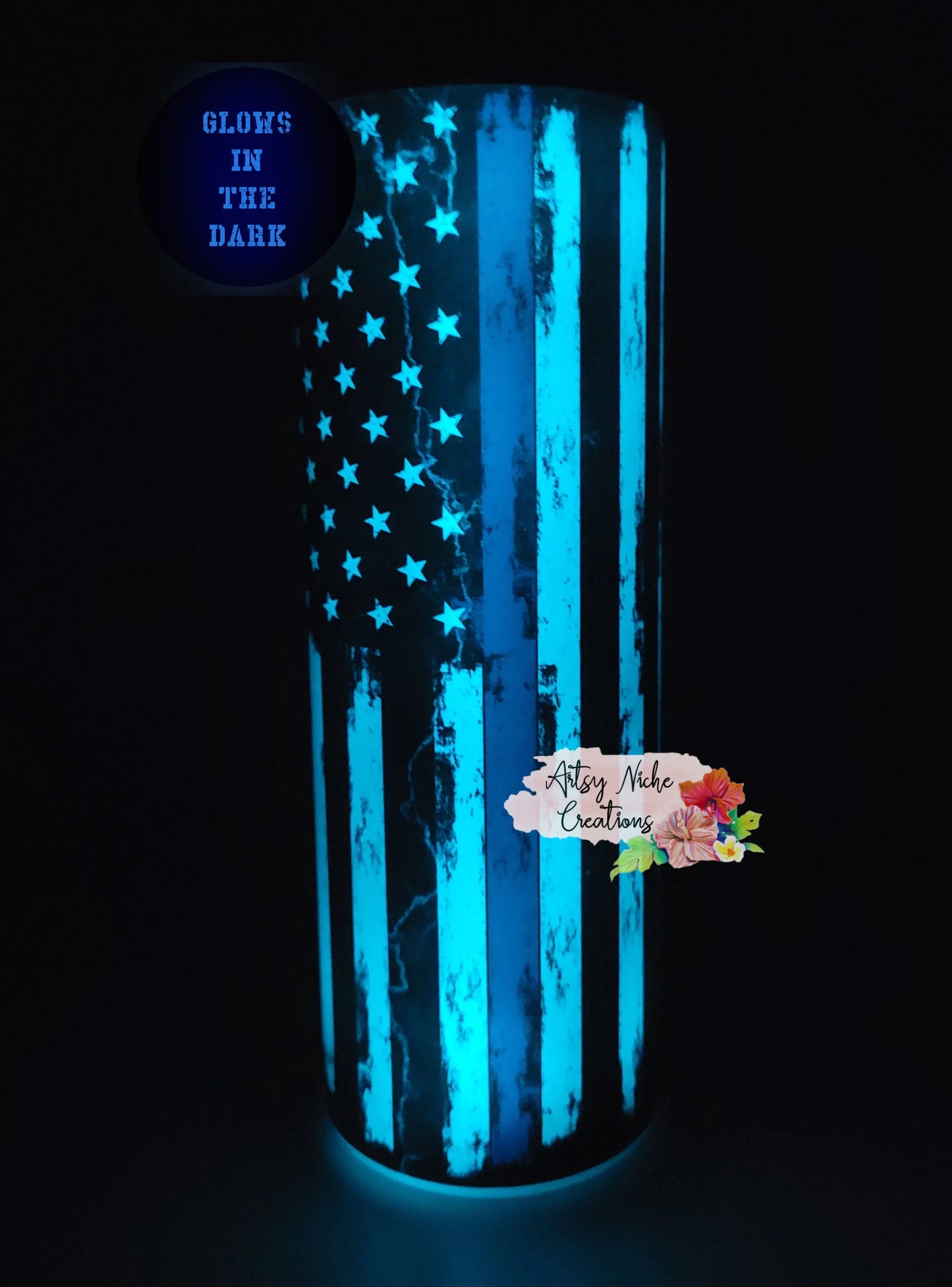 Zawqiye American Flag Tumbler Gifts, Blue Line Flag