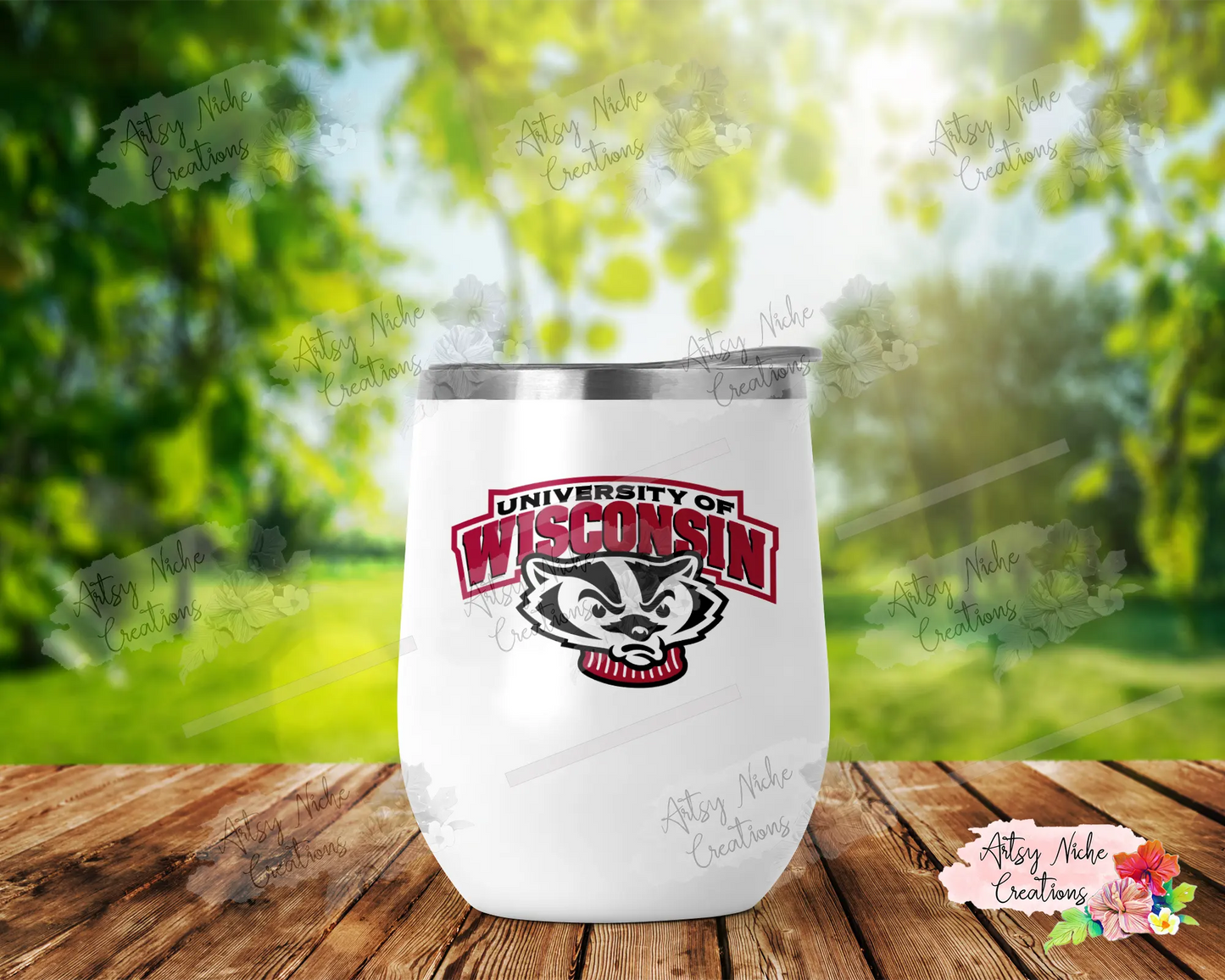 12 oz Sublimation Wine Tumbler University of Wisconsin - Imperfect – Artsy  Niche Creations