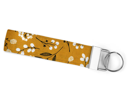 Yellow Floral Wristlet